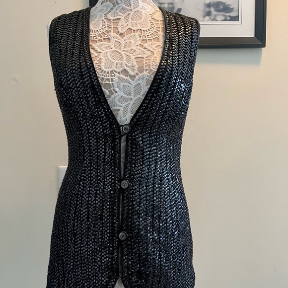 Silk sequin vest size M - Picture 2 of 14